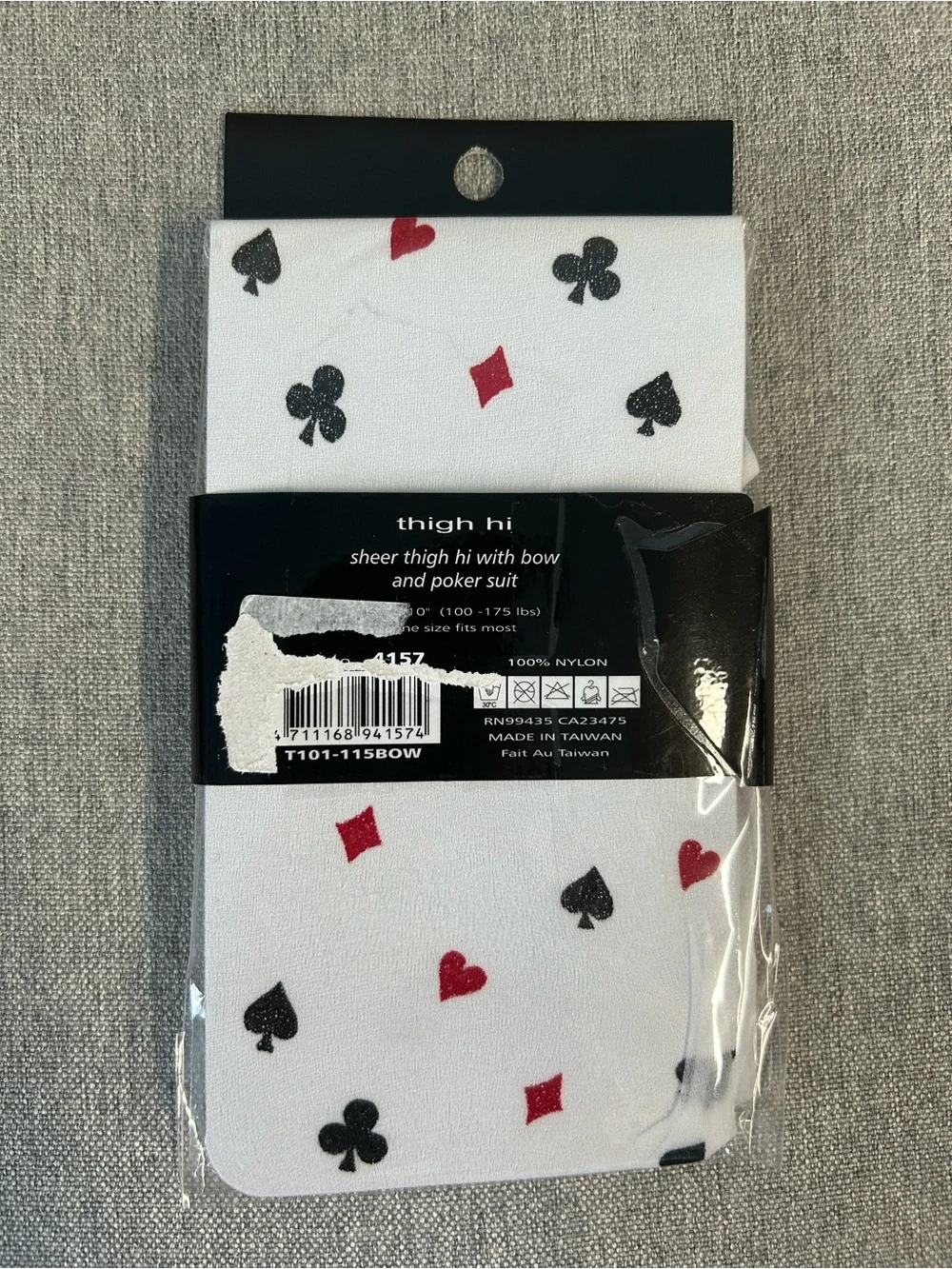 Music Legs White Sheer Thigh-High Stockings with Red Bow